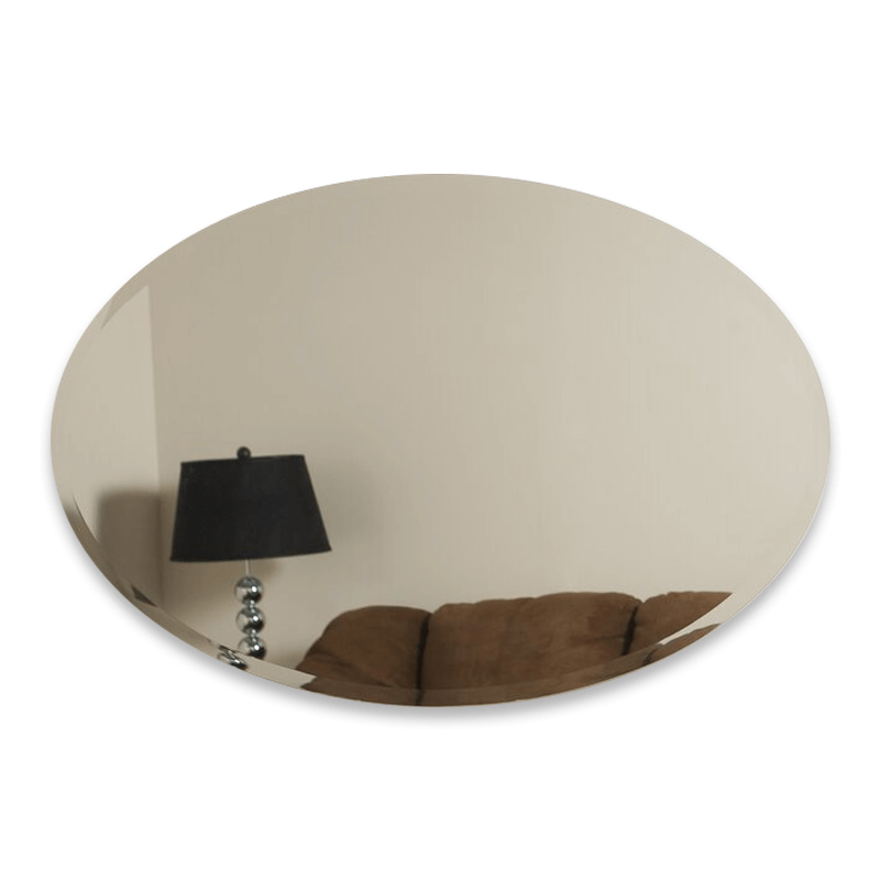 Oval Frameless Wall Mirror