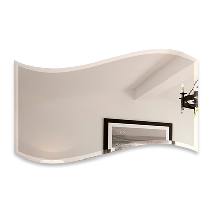 Frameless Wavy Mirror