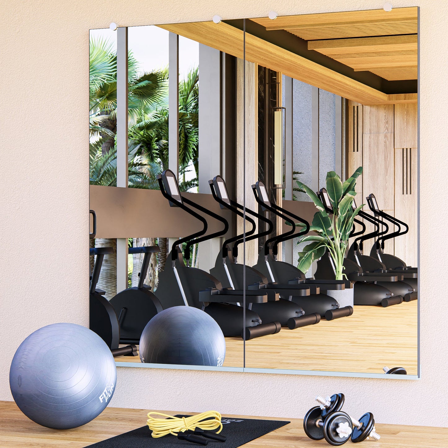 Gym Mirror - Ultra Clear Tempered With Safety Backing