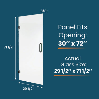 Swing Single Shower Door - 3/8" (10mm) Tempered Glass Shower Door with Hardware