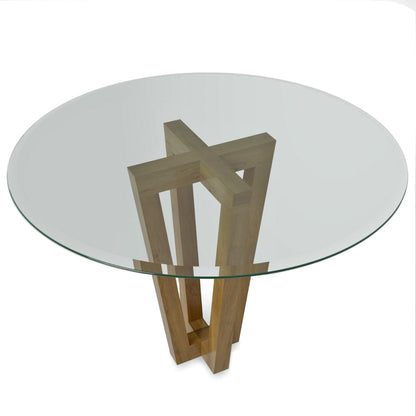 Round Glass Table Top - Tempered Beveled 1 Inch