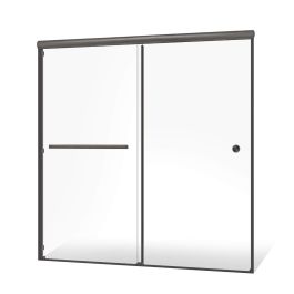 Sliding Glass Shower Door Tempered 3/8'' Clear Tempered Shower Door Install Ready