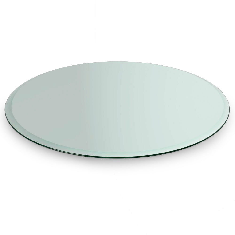 48 inch Round Glass Table Top Beveled Edge