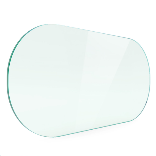 Racetrack Tempered Glass Table Top – Clear Table Top Glass for Replacement, Tabletop Protector, Patio, Dining, Coffee, Desks