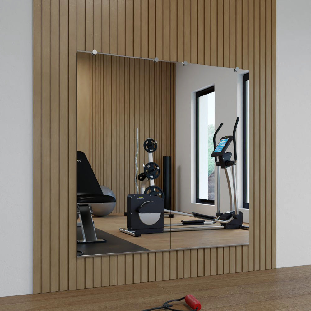 Wall Gym Mirror With Safety Backing