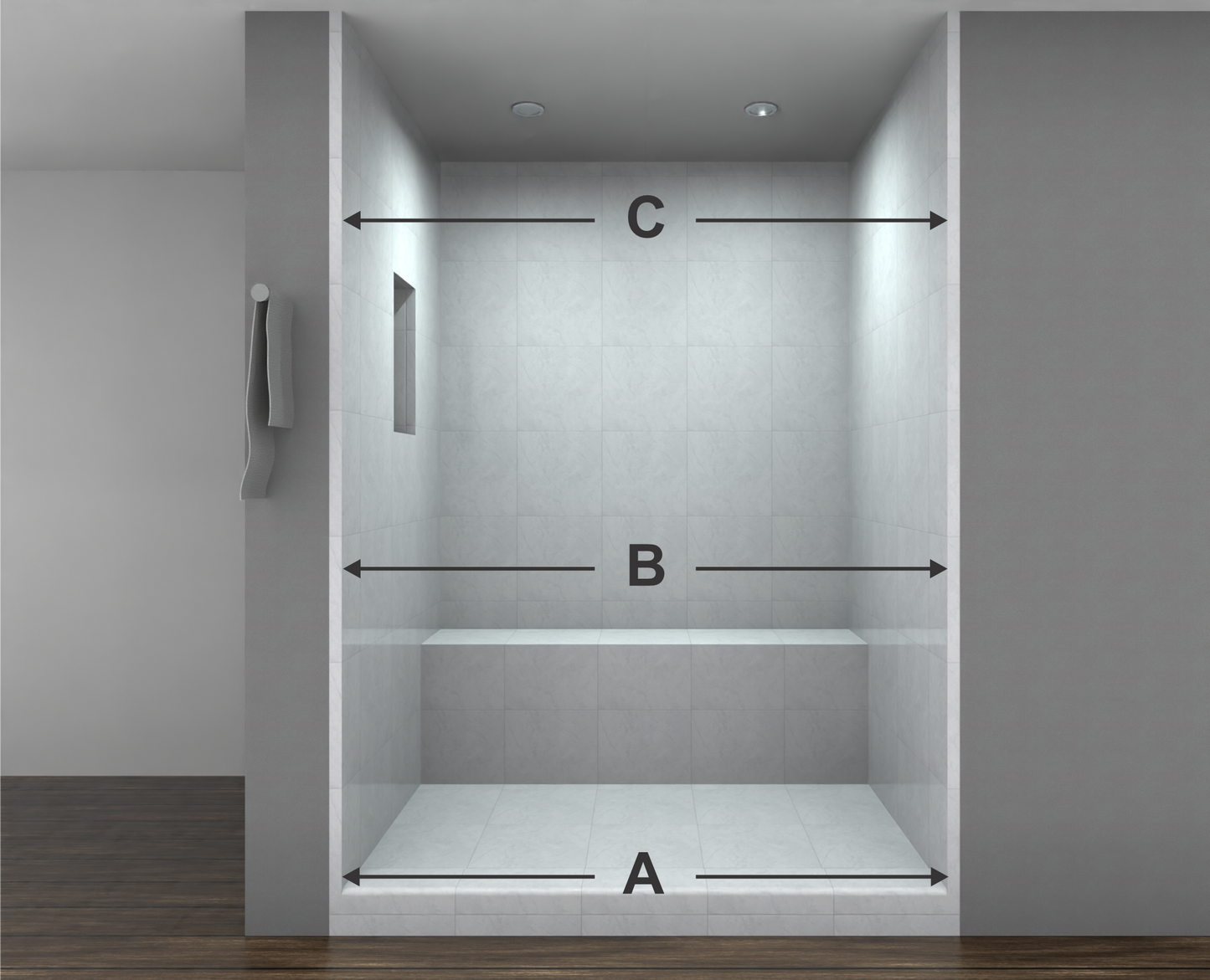 Frameless Bypass Shower Doors- Cut To Size