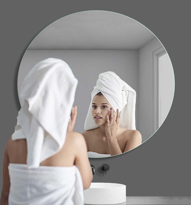 Round Frameless Mirror